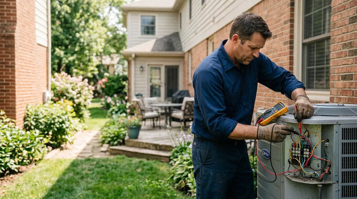 HVAC technician working near Strongsville, OH